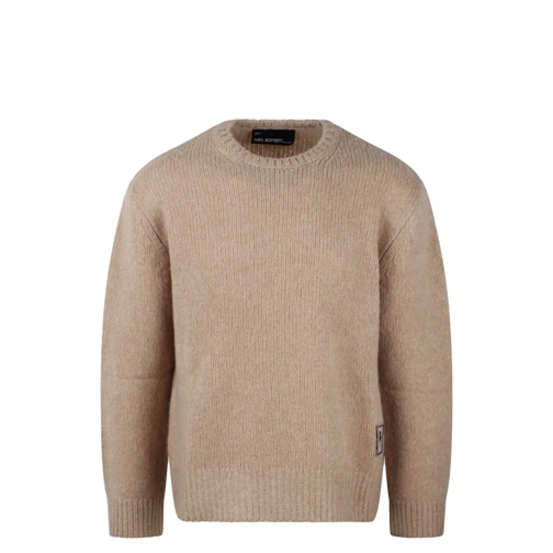 Neil Barrett Pullover Thunderbolt Patch Sweater Brown