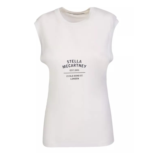 Stella McCartney White Casual Logoed T-Shirt Neutrals T-Shirts
