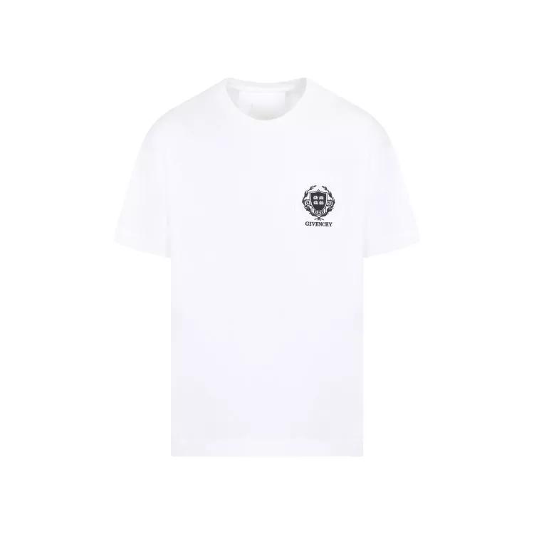 Givenchy - White Cotton Casual Short Sleeve Front Pocket Base - Größe L - white