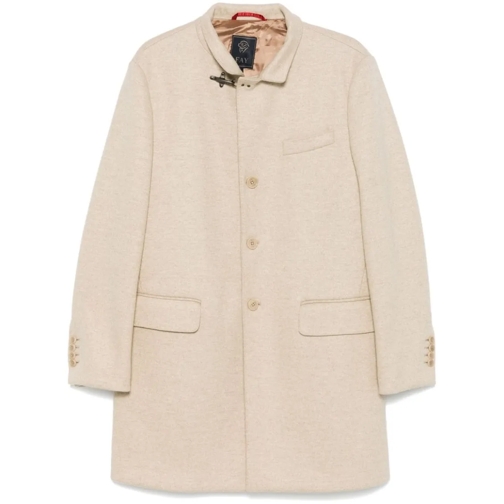 Fay Parka-Mäntel Beige Double-Breasted Coat Neutrals