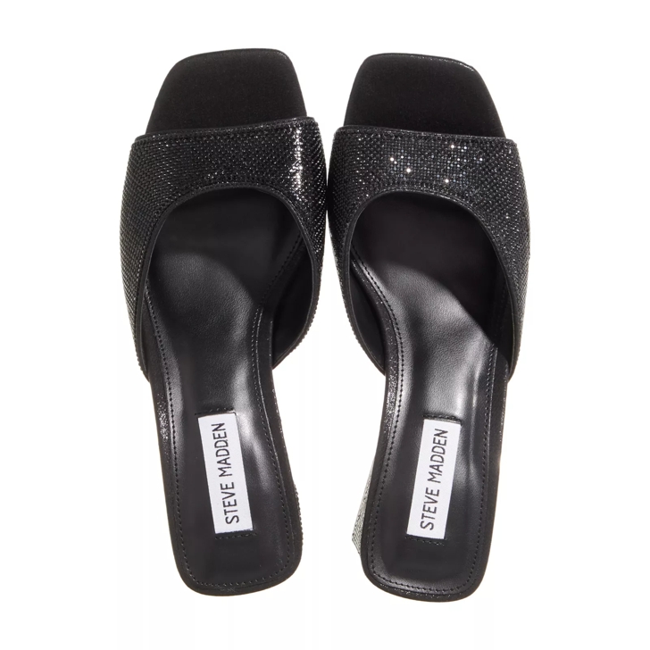 Steve madden black slip on sandals deals