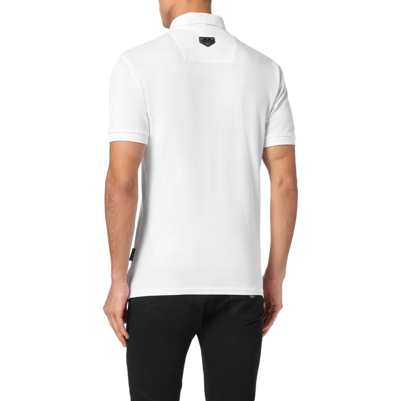 Philipp Plein Top Poloshirt Skull&Bones weiss(Image 3)