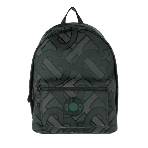 Burberry Monogram Jacquard Backpack Recycled Polyester Forest Green Rugzak