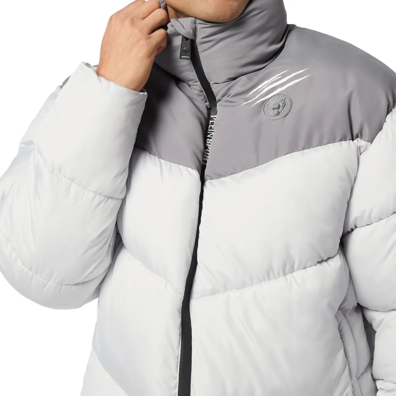 Plein Sport Lederjacke Jacke hell-grau(Image 5)
