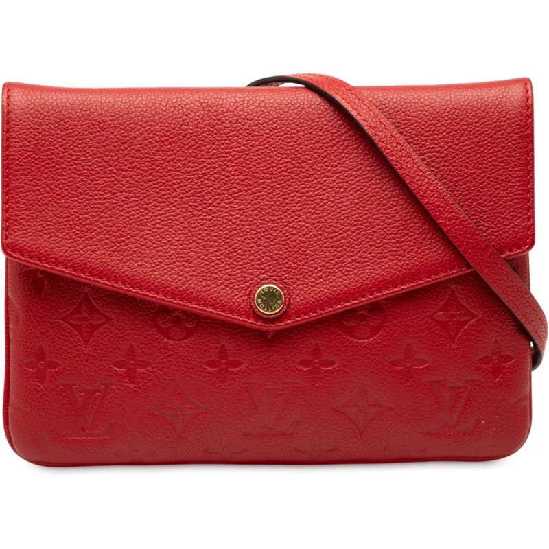 Louis Vuitton Schultertasche Monogram Empreinte Twice rot