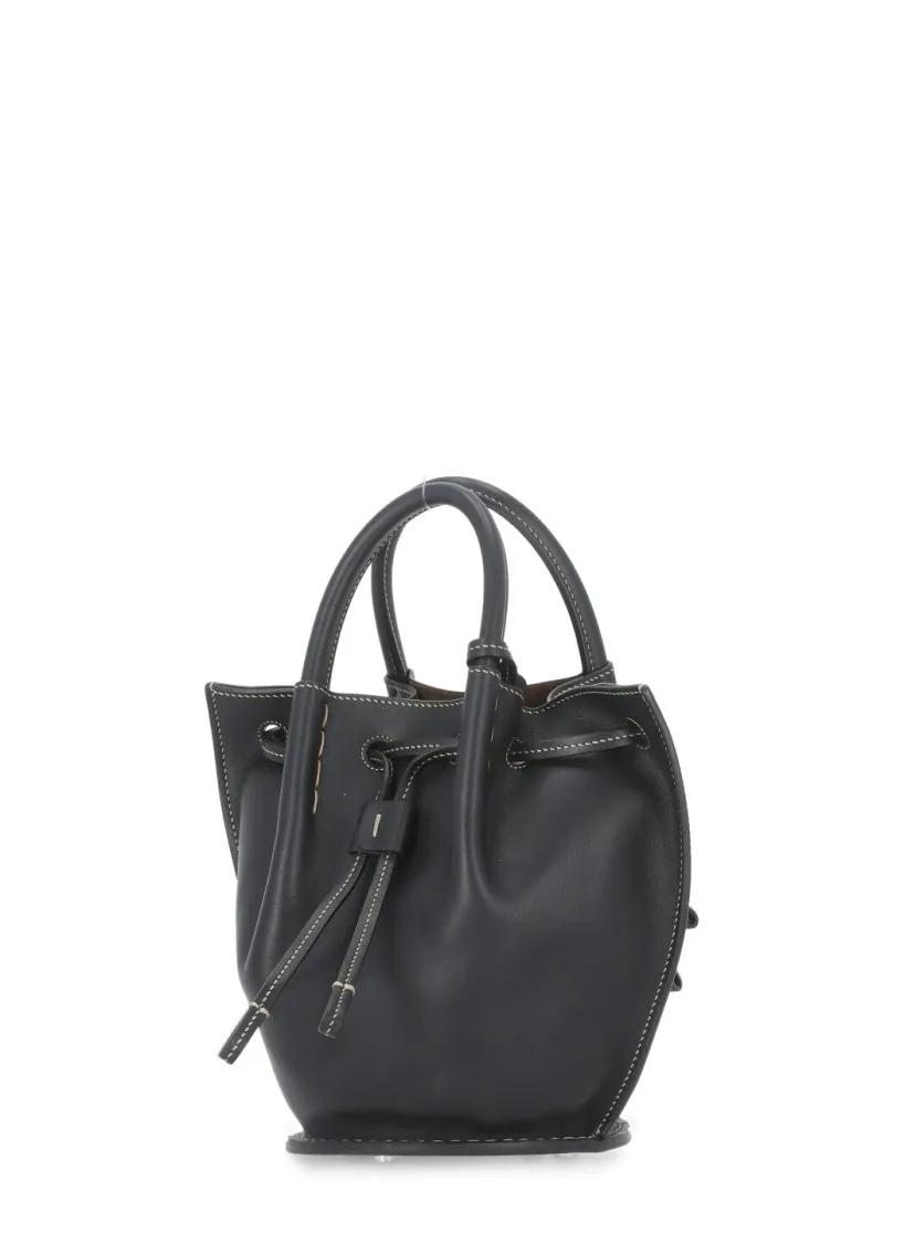 TOD'S Shoppers & Totes Black Leather Bag in zwart