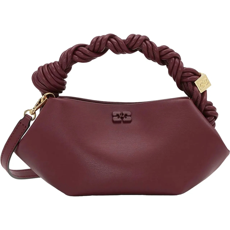 GANNI Tote Bags Burgundy braun