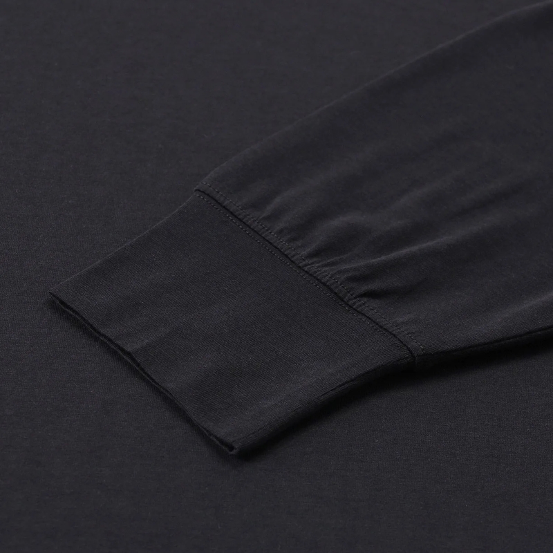 Tom Ford T-Shirt Long-Sleeved Black T-Shirt With Ribbed Cuffs Black(Image 7)