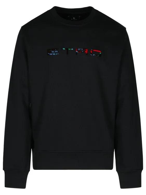 Etro - Black Cotton Blend Sweatshirt - Größe L - schwarz