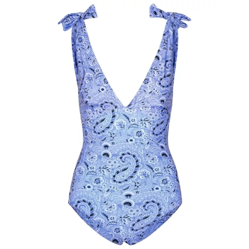 Etro Swimsuit In Blue Polyamide Blend Blue 