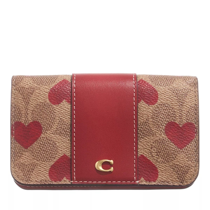 COACH®  Heart Wristlet In Signature Canvas With Heart Print