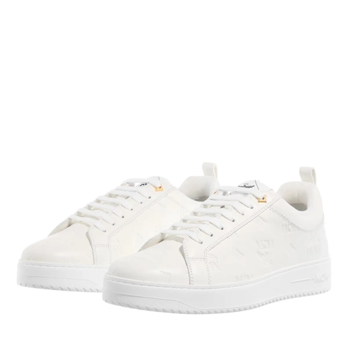 MCM W Neo Drby Eb Mn Leather Lt Wg Egret Low-Top Sneaker