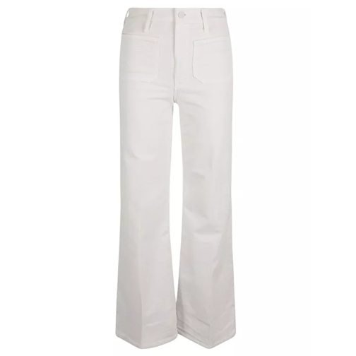 Mother White Cotton Blend Jeans White Jeans