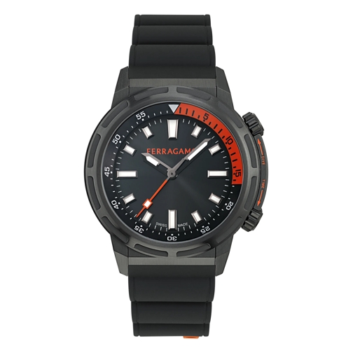 Salvatore Ferragamo Quarz-Uhr Analoge Quarzuhr Ja-Gen Z-Fw schwarz