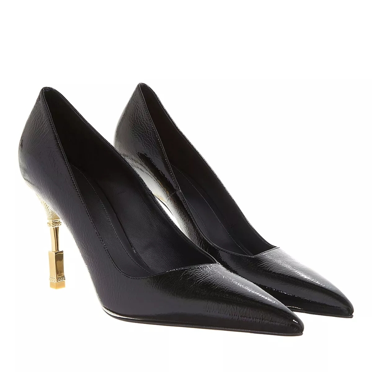 Black patent leather hot sale pointed toe pumps