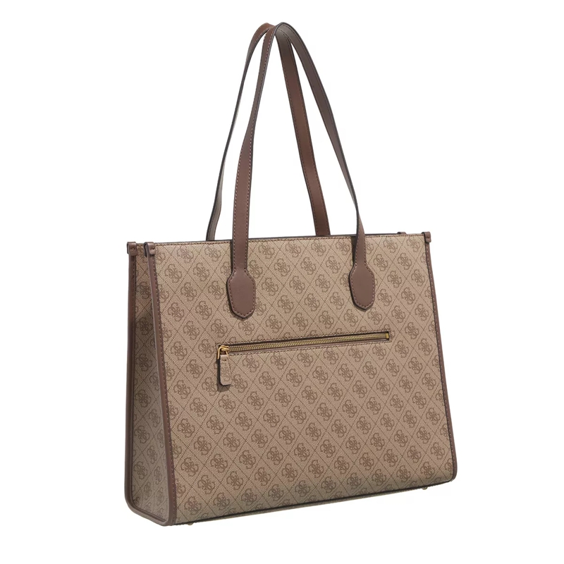 Guess Shopper Silvana Girlfriend Tote Latte Logo/Brown(Image 3)