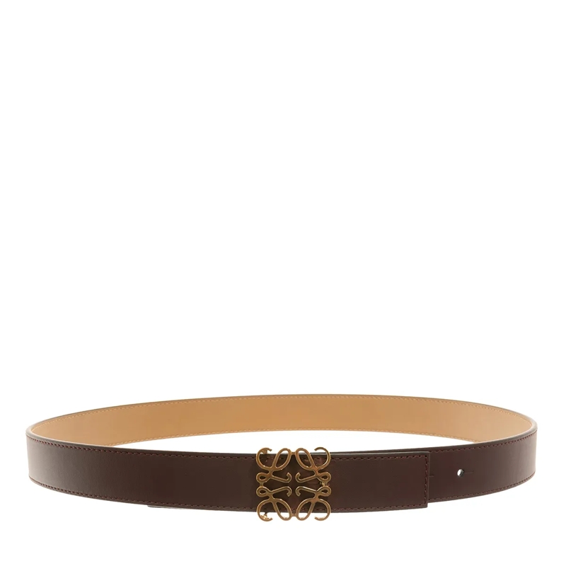 Loewe Ledergürtel Anagram Reversible Belt Burgundy