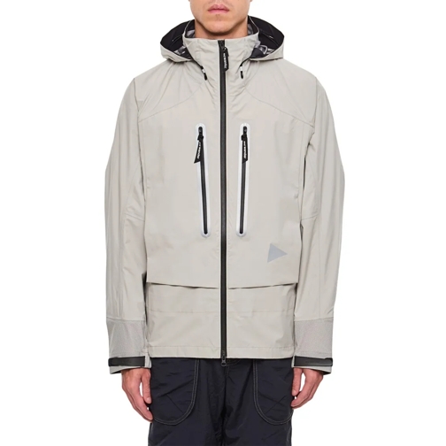 And Wander  Pertex Shield Rain Jacket Neutrals