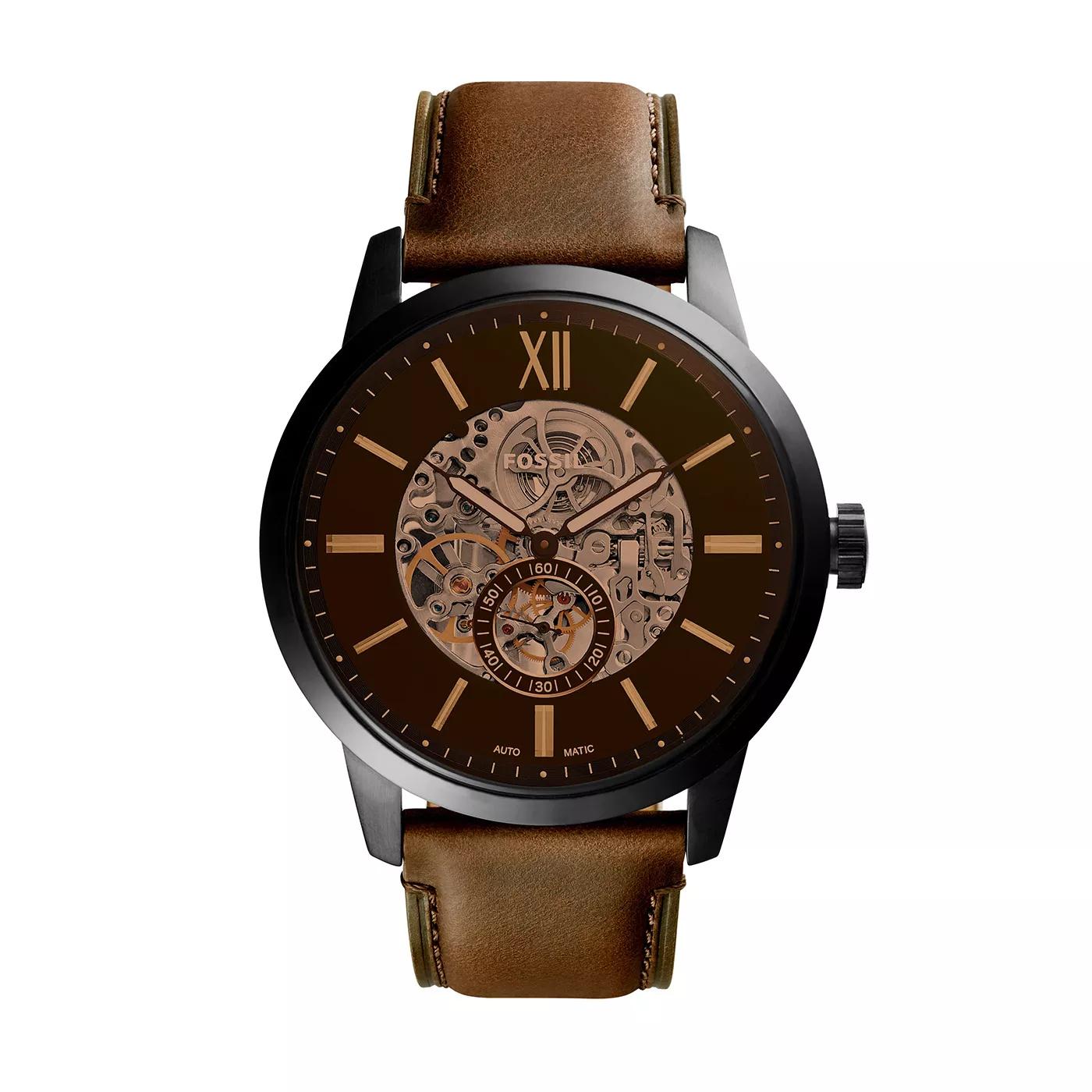 Fossil Uhren - Fossil Townsman herren Automatikuhr Braun ME3155 - Gr. unisize - in Schwarz - für Damen