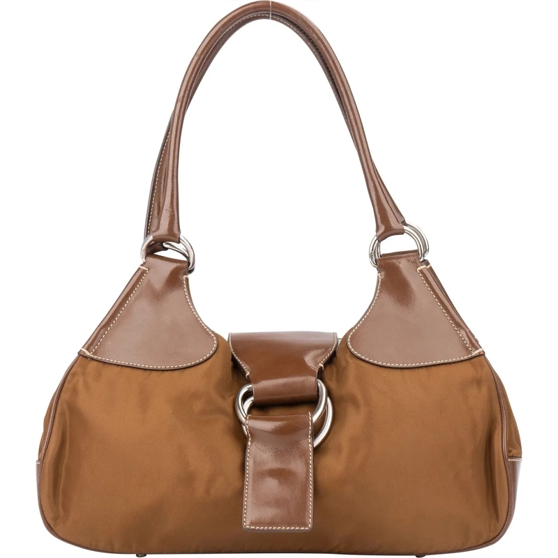 Prada Schultertasche Prada Brown Nylon Triangle Handbag mehrfarbig