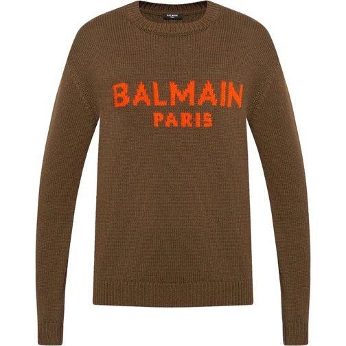 Balmain  Balmain Wool Logo Sweater schwarz