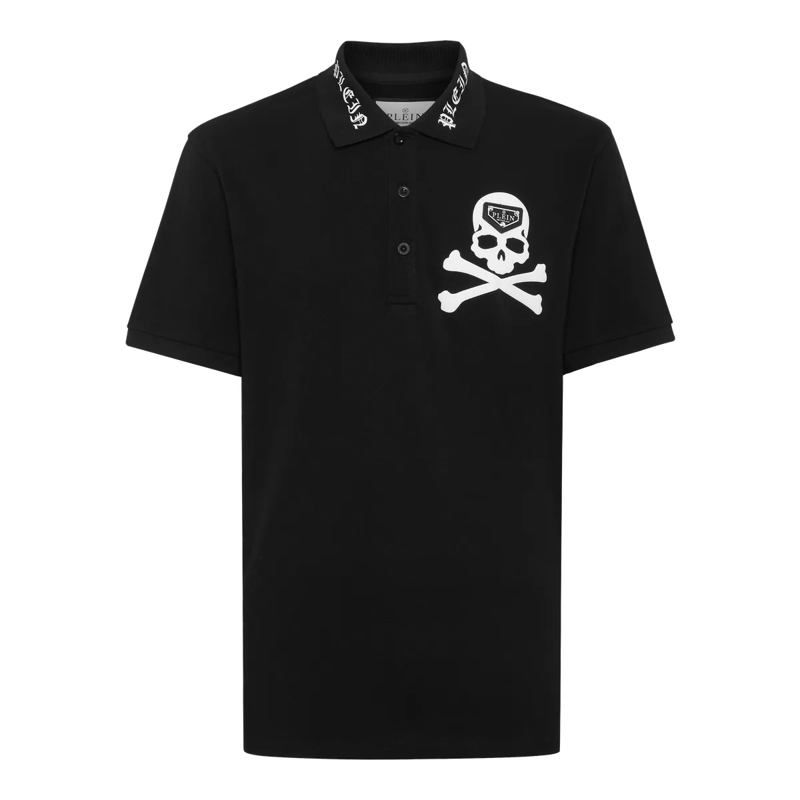 Philipp Plein Top Polohemd Skull schwarz