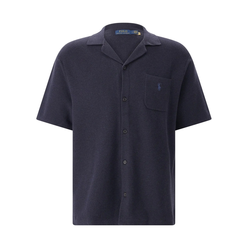 Polo Ralph Lauren Cardigan Kurzarmhemd aus Baumwolle dunkelblau