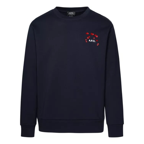 A.P.C. Blue Cotton Sweatshirt Blue 