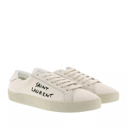 Saint Laurent Logo Sneakers Leather Blanc/Noir Low-Top Sneaker