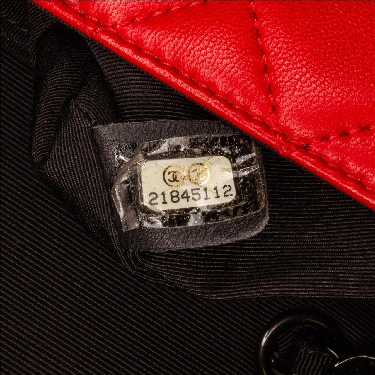 Chanel Hobo bags 2015-2016 Medium Quilted Lambskin Grosgrain Two To in rood