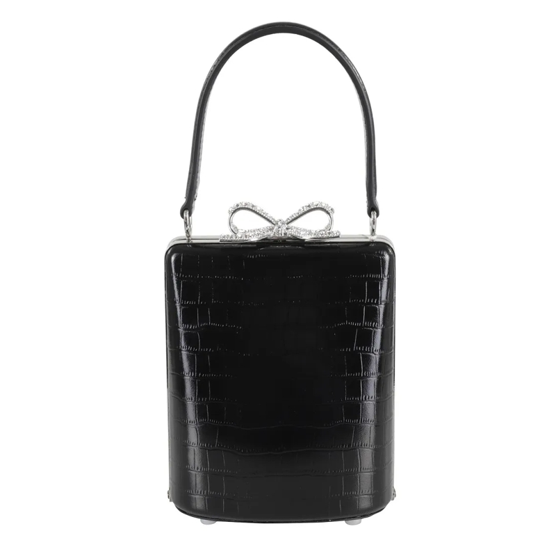 Self Portrait Schultertasche Black Croc Mini Bag Black