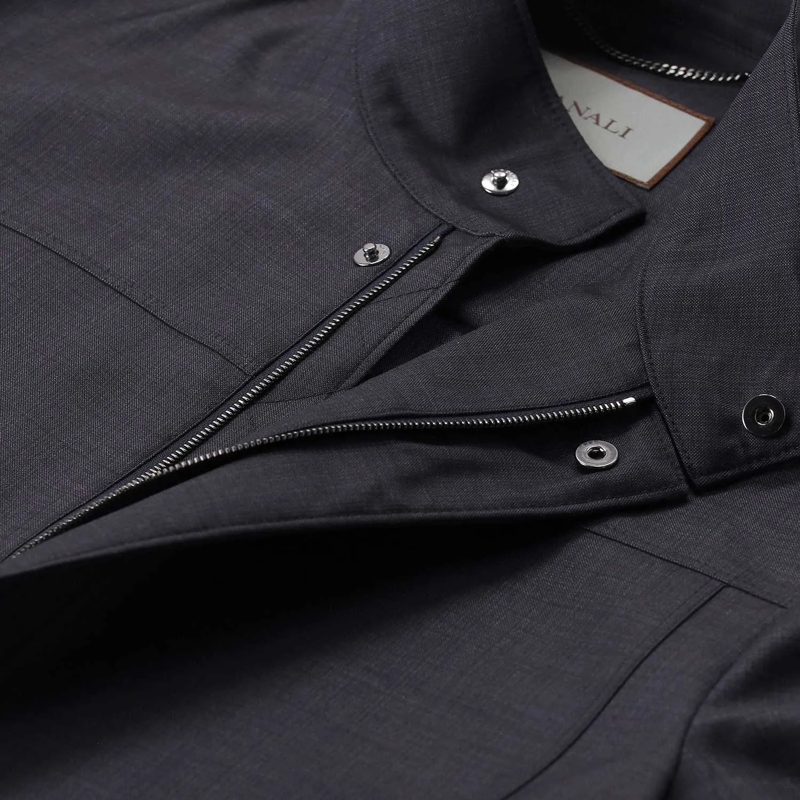 Canali Übergangsjacke Jacke aus Wolle blau(Image 3)