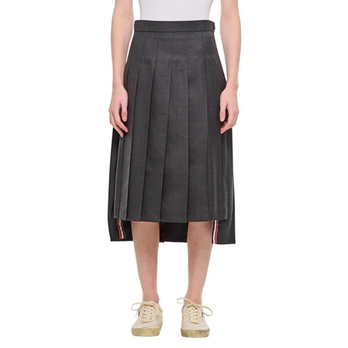 Thom Browne Midi-Röcke Pleated Midi Skirt Grey