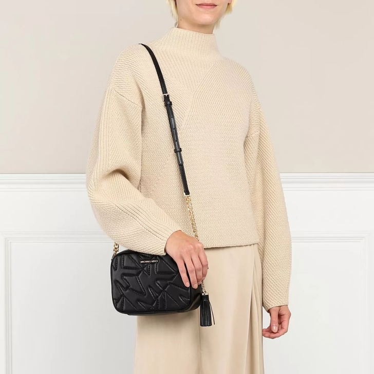 Michael kors medium camera bag black deals