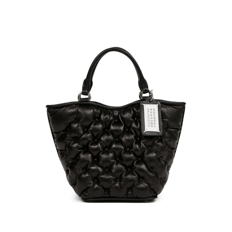 Maison Margiela Fourre-tout Quilted Lambskin Handbag With Silver-Tone Hardware Black