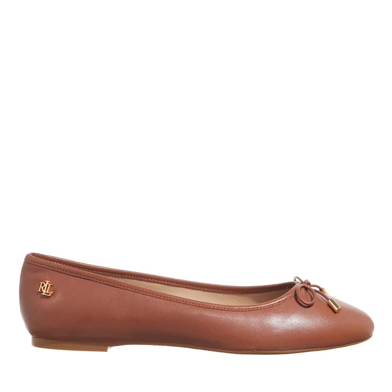 Lauren Ralph Lauren Ballerinas Jayna Flats Ballet Deep Saddle Tan