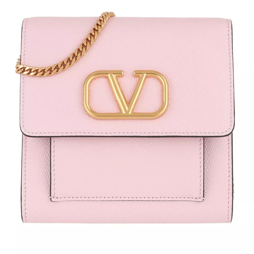 Valentino Garavani V Logo Crossbody Bag Leather Rose Quartz Crossbody Bag