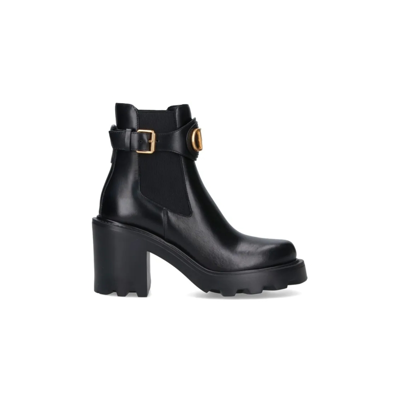Valentino Garavani Bottes Black Ankle Boots Black