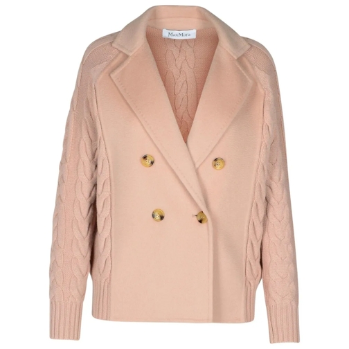 Max Mara Micio Pink Wool Blend Cardigan Pink Blazer