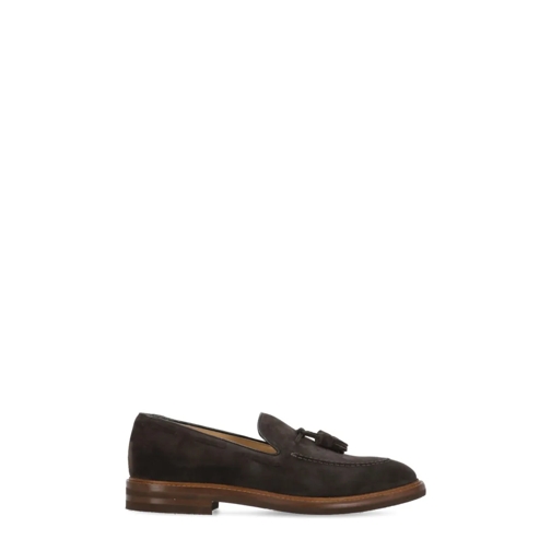 Brunello Cucinelli Loafer Brown Suede Leather Loafers Brown