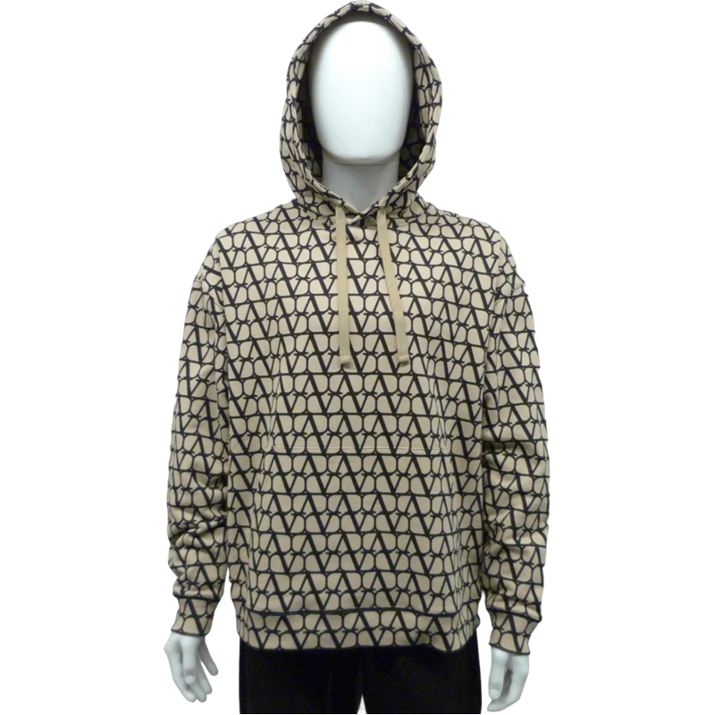 Valentino Garavani  Felpa con cappuccio Vlogo beige