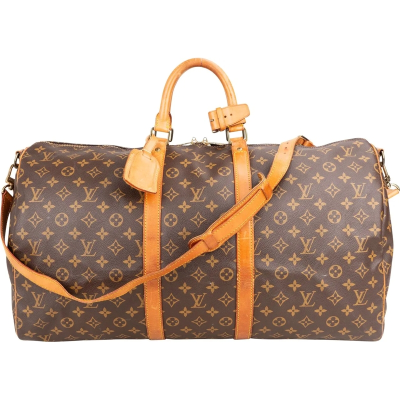Louis Vuitton Tote Louis Vuitton Canvas Monogram Keepall 55 Bandoulie braun