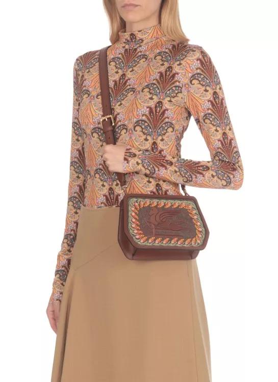 ETRO Shoppers Essential Paisley Shoulder Bag in bruin