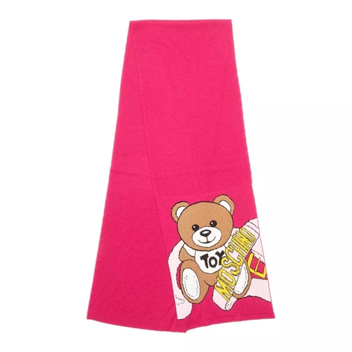 Moschino Teddy Scarf Pink Wollen Sjaal