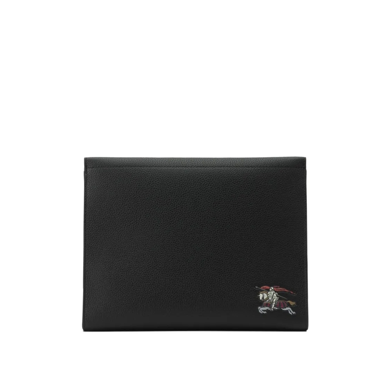 Burberry Crossbody Bag Leather Clutch Bag With Ekd Black