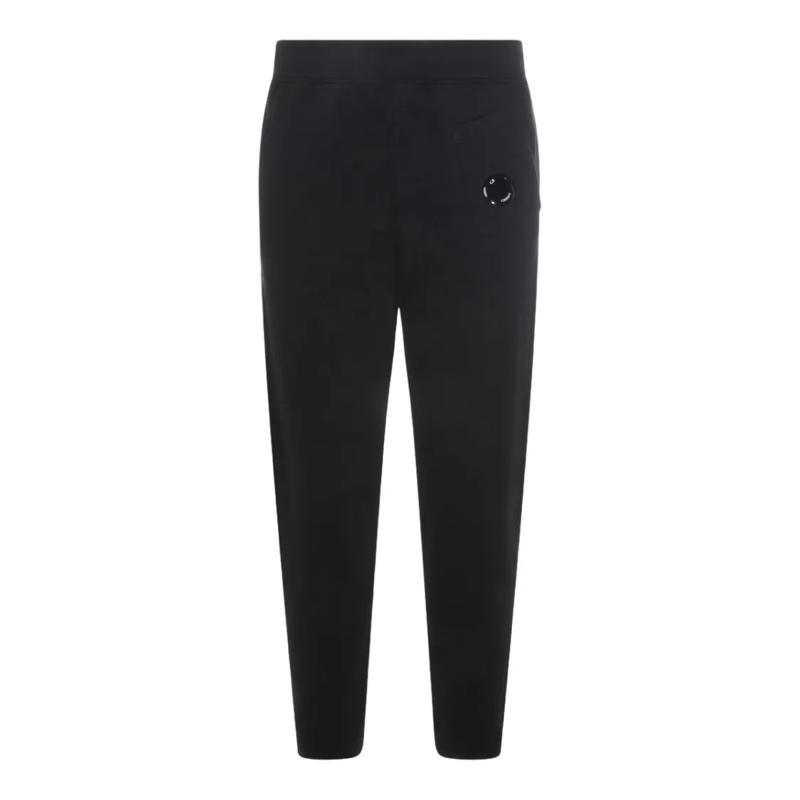 CP Company Pantalon Tapered Black Trousers With Elastic Waistband Black