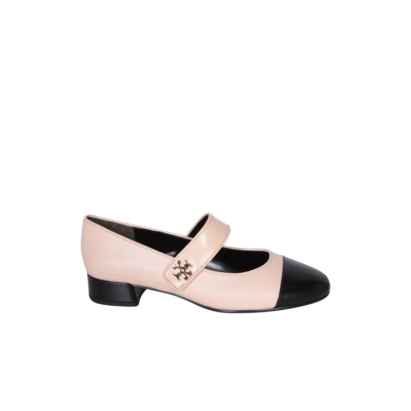 Tory Burch Ballerinas Cap-Toe Mary Jane Heel Ballet 25Mm Rose Pink/Perfect Black