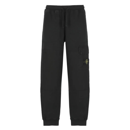 Stone Island Black Cotton Pants Black 