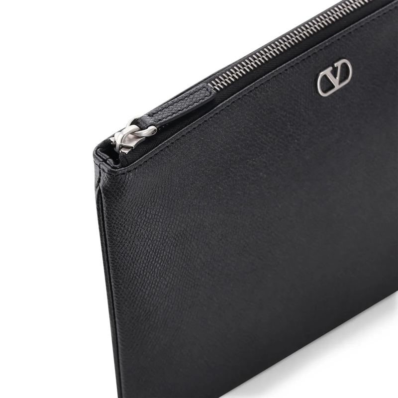 Valentino Garavani Pochette Tasche aus Leder schwarz(Image 3)
