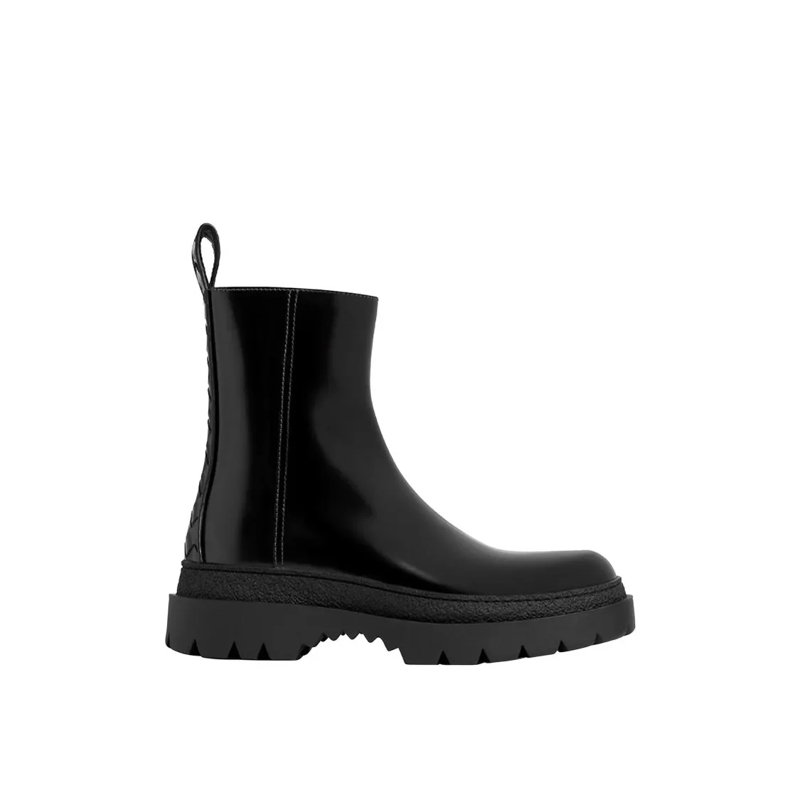 Bottega Veneta Bottes Highway Leather Boots Black